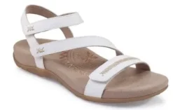 Aetrex Gabby Adjustable Comfort Sandal – White