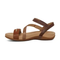 Aetrex Gabby Adjustable Comfort Sandal – Cognac Multi