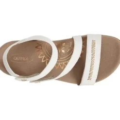 Aetrex Gabby Adjustable Comfort Sandal – White