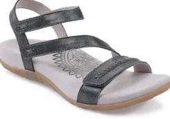 Aetrex Gabby Adjustable Comfort Sandal – Pewter