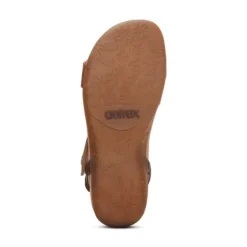 Aetrex Gabby Adjustable Comfort Sandal – Cognac Multi