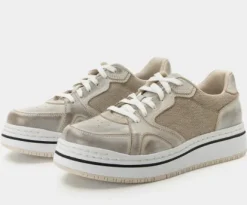 Alegria Alyster Cream Retro Lace-up Sneaker
