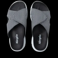 Alegria Sunie Stripes Women's Sport Slide Sandal