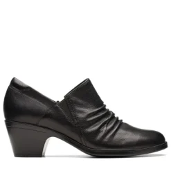Clarks Emily2 Cove Black Leather SlipOn