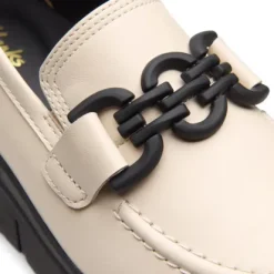 Clarks Loriini Izzy Cream Leather Loafers