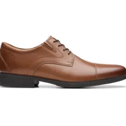 Clarks Whiddon Cap Mens Dress Comfort  Brown Leather