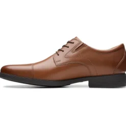 Clarks Whiddon Cap Mens Dress Comfort  Brown Leather