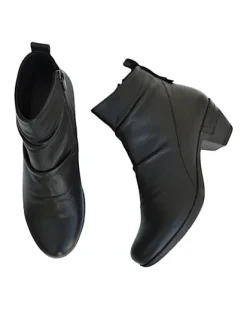 Everly Monica Soft Black Leather Women's Boot