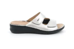 Grunland Women's Comfort 2-Strap Slide CE0259-SLVR