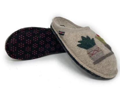 Haflinger Cactus Soft Felt Wool Women's Slipper