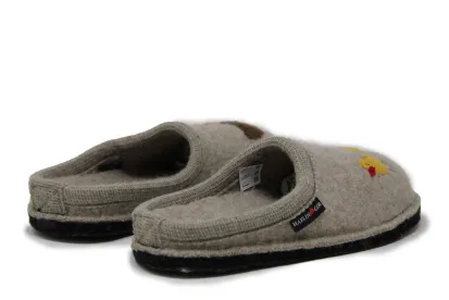 Haflinger Gallina Cozy Wool Open Back Slipper