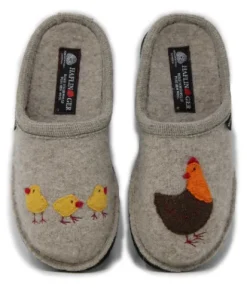 Haflinger Gallina Cozy Wool Open Back Slipper