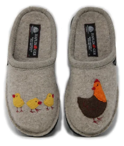 Haflinger Gallina Cozy Wool Open Back Slipper