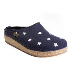 Haflinger Grizzly Stelline Stars Wool Comfort Clog