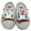 Haflinger Olivia Cute Owl Boiled Wool Slipper