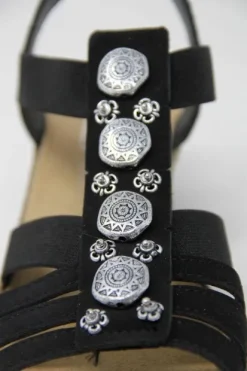Ladies Rieker 624B4-00 Decorative Wedge Sandal