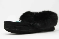 Moccasins Beaded Fur Collar