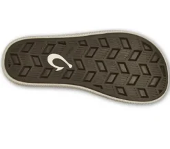 Olukai Ulele Men's Beach Sandals in Dark Wood - Canadian Footwear