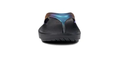 OOFOS Women's OOLALA LUXE thong sandal - Midnight Spectre