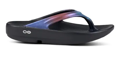 OOFOS Women's OOLALA LUXE thong sandal - Midnight Spectre