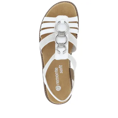 Remonte D2073-80 White Women's Elastic Sandal