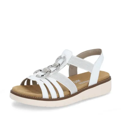 Remonte D2073-80 White Women's Elastic Sandal