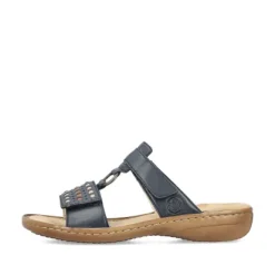 Rieker 60842-14 Navy Women's Slide Sandal