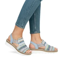 Rieker V1241-91 Women's Casual Blue Sandal