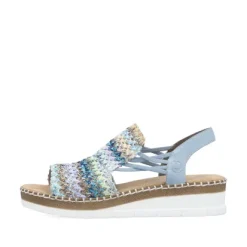Rieker V1241-91 Women's Casual Blue Sandal