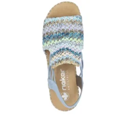 Rieker V1241-91 Women's Casual Blue Sandal