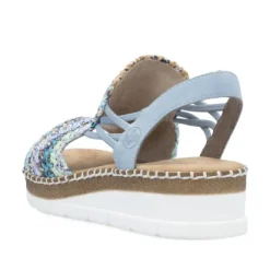Rieker V1241-91 Women's Casual Blue Sandal