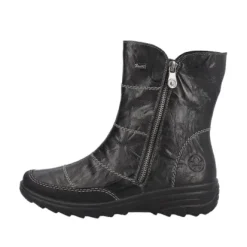 Rieker Z7055-00 Women's Double Zip Winter Boot