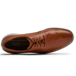 Rockport Total Motion Craft Plain Toe Brown Leather Shoe