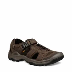Teva Men's Omnium 2 Leather Closed Toe Hybrid shoe Turkish Coffee