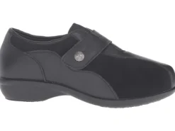 Women's Propet Diana Strap soft leather and stretchable suede loafer.