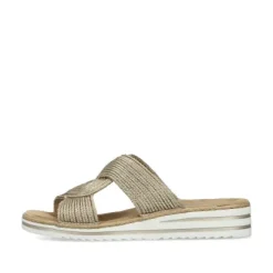 Women’s Rieker Gold Mules – Comfy Slip-On