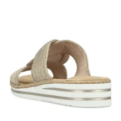 Women’s Rieker Gold Mules – Comfy Slip-On